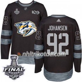 Nashville Predators Trikot Ryan Johansen 92 1917-2017 100th Anniversary Adidas Schwarz 2017 Stanley Cup Final Authentic - Herren